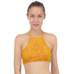 Background-yellow Halter Bikini Top by nateshop