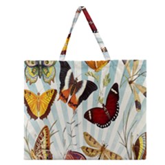 Butterfly-love Zipper Large Tote Bag by nateshop