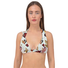 Butterfly-love Double Strap Halter Bikini Top by nateshop