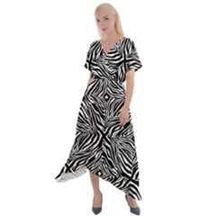 Design-85 Cross Front Sharkbite Hem Maxi Dress by nateshop