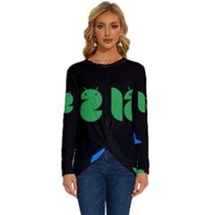 Wallpaper Long Sleeve Crew Neck Pullover Top