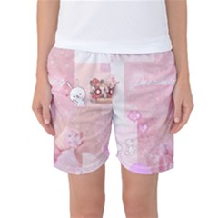 Pink Aesthetic, Clouds, Cute, Glitter, Hello Kitty, Pastel, Soft Women s Basketball Shorts by nateshop