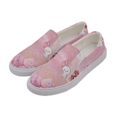 Pink Aesthetic, Clouds, Cute, Glitter, Hello Kitty, Pastel, Soft Women s Canvas Slip Ons by nateshop