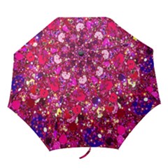 Pink Glitter, Cute, Girly, Glitter, Pink, Purple, Sparkle Folding Umbrellas