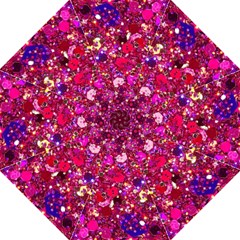 Pink Glitter, Cute, Girly, Glitter, Pink, Purple, Sparkle Hook Handle Umbrellas (medium) by nateshop
