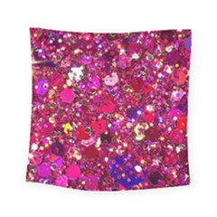 Pink Glitter, Cute, Girly, Glitter, Pink, Purple, Sparkle Square Tapestry (Small)