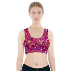 Pink Glitter, Cute, Girly, Glitter, Pink, Purple, Sparkle Sports Bra With Pocket