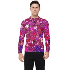 Pink Glitter, Cute, Girly, Glitter, Pink, Purple, Sparkle Men s Long Sleeve Rash Guard