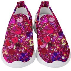 Pink Glitter, Cute, Girly, Glitter, Pink, Purple, Sparkle Kids  Slip On Sneakers