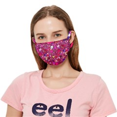 Pink Glitter, Cute, Girly, Glitter, Pink, Purple, Sparkle Crease Cloth Face Mask (adult) by nateshop