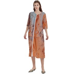 Water Screen Women s Cotton 3/4 Sleeve Night Gown