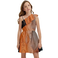 Water Screen Kids  One Shoulder Party Dress by nateshop