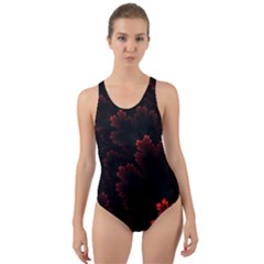 Amoled Red N Black Cut-out Back One Piece Swimsuit by nateshop