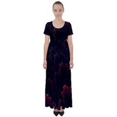 Amoled Red N Black High Waist Short Sleeve Maxi Dress by nateshop