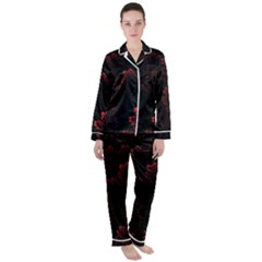 Amoled Red N Black Women s Long Sleeve Satin Pajamas Set	 by nateshop