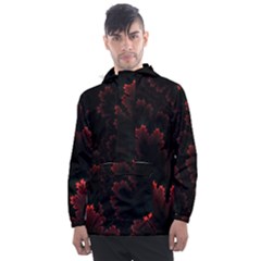 Amoled Red N Black Men s Front Pocket Pullover Windbreaker by nateshop