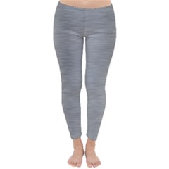 Aluminum Textures, Horizontal Metal Texture, Gray Metal Plate Classic Winter Leggings