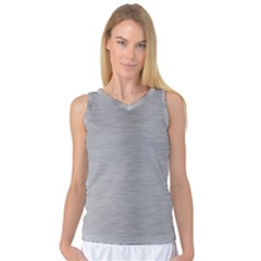 Aluminum Textures, Horizontal Metal Texture, Gray Metal Plate Women s Basketball Tank Top by nateshop