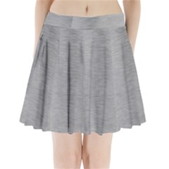 Aluminum Textures, Horizontal Metal Texture, Gray Metal Plate Pleated Mini Skirt