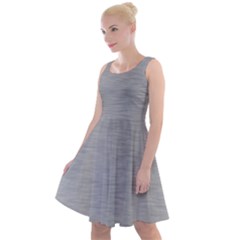 Aluminum Textures, Horizontal Metal Texture, Gray Metal Plate Knee Length Skater Dress by nateshop