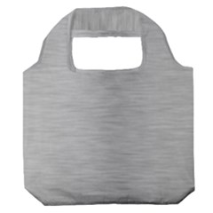 Aluminum Textures, Horizontal Metal Texture, Gray Metal Plate Premium Foldable Grocery Recycle Bag by nateshop