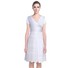 Aluminum Textures, Polished Metal Plate Short Sleeve Front Wrap Dress