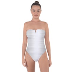 Aluminum Textures, Polished Metal Plate Tie Back One Piece Swimsuit