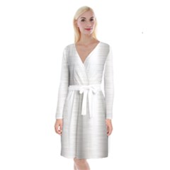 Aluminum Textures, Polished Metal Plate Long Sleeve Velvet Front Wrap Dress by nateshop