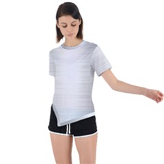 Aluminum Textures, Polished Metal Plate Asymmetrical Short Sleeve Sports T-Shirt