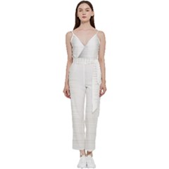 Aluminum Textures, Polished Metal Plate V-neck Camisole Jumpsuit