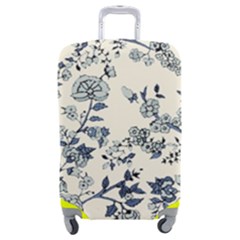 Blue Vintage Background, Blue Roses Patterns Luggage Cover (medium) by nateshop