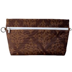 Brown Floral Pattern Floral Vintage Pattern, Brown Vintage Handbag Organizer by nateshop