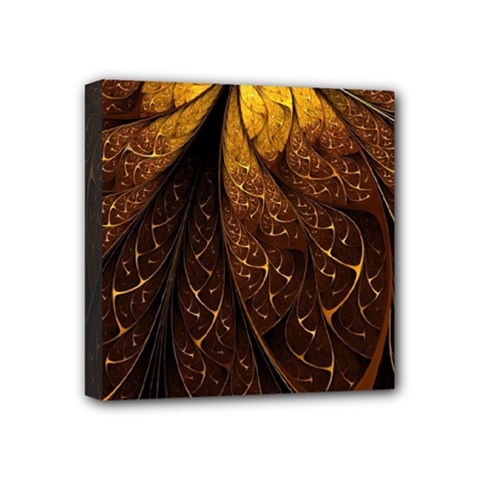 Gold, Golden Background Mini Canvas 4  X 4  (stretched) by nateshop