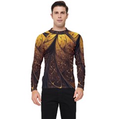 Gold, Golden Background Men s Long Sleeve Rash Guard by nateshop