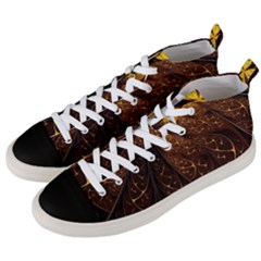 Gold, Golden Background Men s Mid-top Canvas Sneakers by nateshop