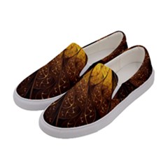 Gold, Golden Background Women s Canvas Slip Ons by nateshop