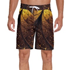 Gold, Golden Background Men s Beach Shorts