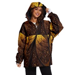 Gold, Golden Background Women s Ski And Snowboard Jacket by nateshop