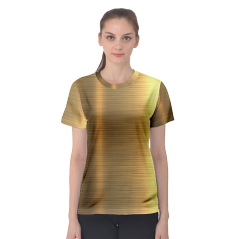 Golden Textures Polished Metal Plate, Metal Textures Women s Sport Mesh T-shirt by nateshop