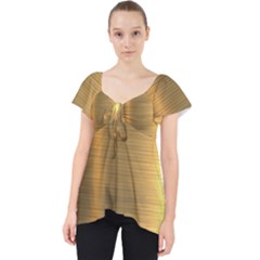 Golden Textures Polished Metal Plate, Metal Textures Lace Front Dolly Top