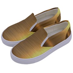 Golden Textures Polished Metal Plate, Metal Textures Kids  Canvas Slip Ons by nateshop