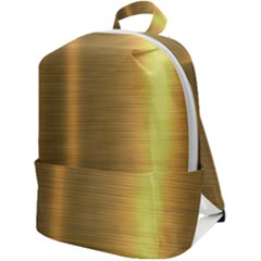 Golden Textures Polished Metal Plate, Metal Textures Zip Up Backpack by nateshop