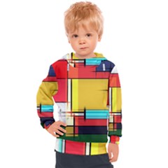 Multicolored Retro Abstraction%2 Kids  Hooded Pullover by nateshop