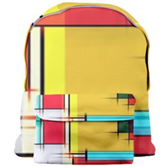 Multicolored Retro Abstraction, Lines Retro Background, Multicolored Mosaic Giant Full Print Backpack by nateshop