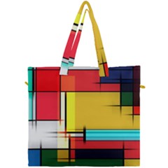 Multicolored Retro Abstraction, Lines Retro Background, Multicolored Mosaic Canvas Travel Bag by nateshop