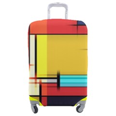 Multicolored Retro Abstraction, Lines Retro Background, Multicolored Mosaic Luggage Cover (medium) by nateshop