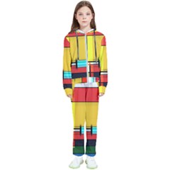 Multicolored Retro Abstraction%2 Kids  Tracksuit by nateshop