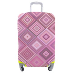 Pink Retro Texture With Rhombus, Retro Backgrounds Luggage Cover (medium)