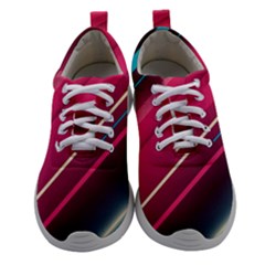 Pink-blue Retro Background, Retro Backgrounds, Lines Women Athletic Shoes by nateshop