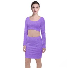 Purple Paper Texture, Paper Background Top And Skirt Sets by nateshop